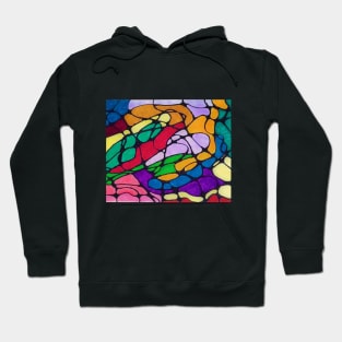 Stained Glass Mosaics 2-Neographic-art,Relaxing Art,Meditative Art Hoodie